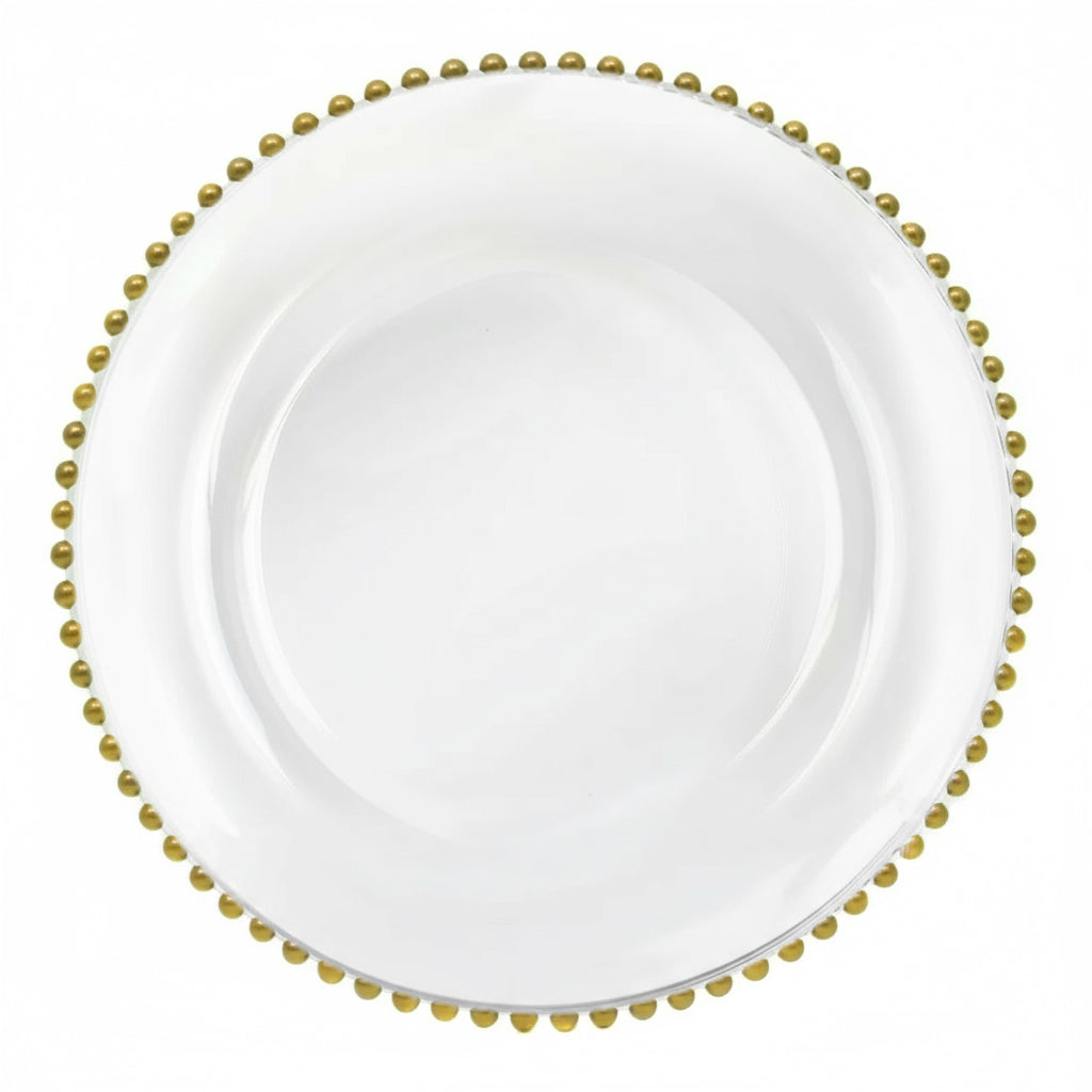 Sous-assiettes avec perles or