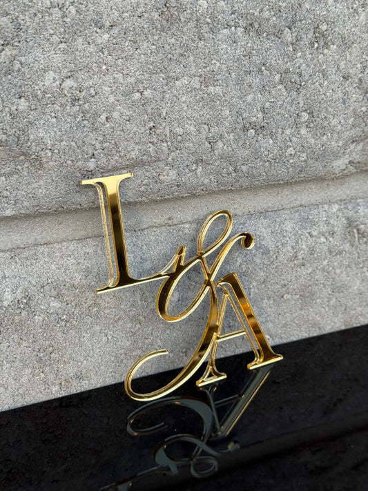 Initiales gâteau de mariage #5