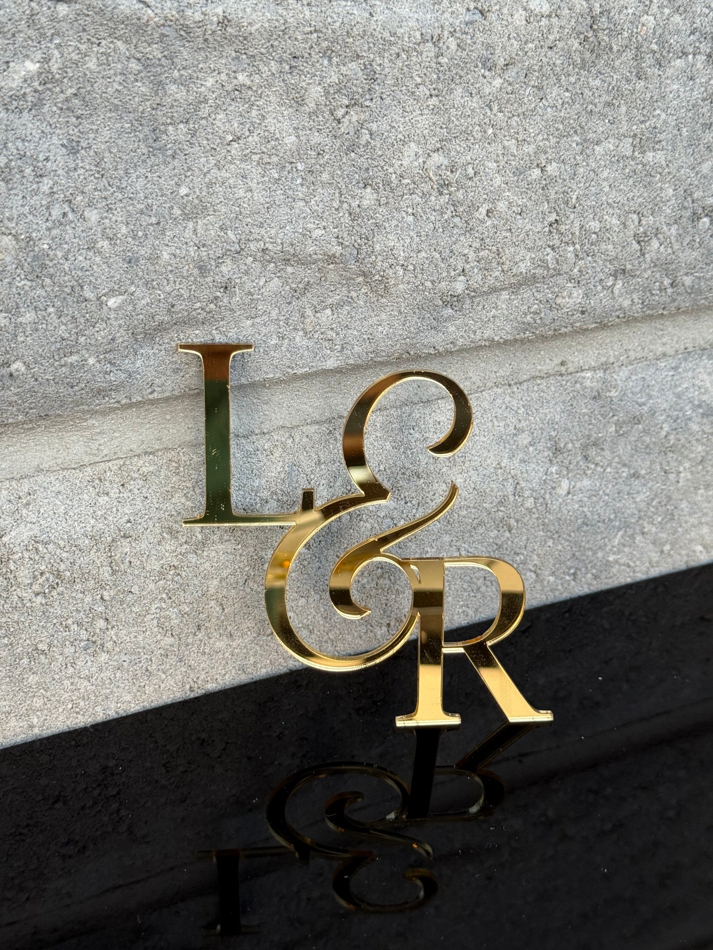 Initiales gâteau de mariage #2