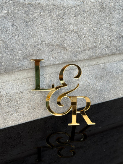 Initiales gâteau de mariage #2