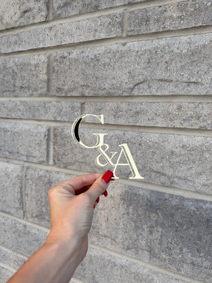 Initiales gâteau de mariage #4