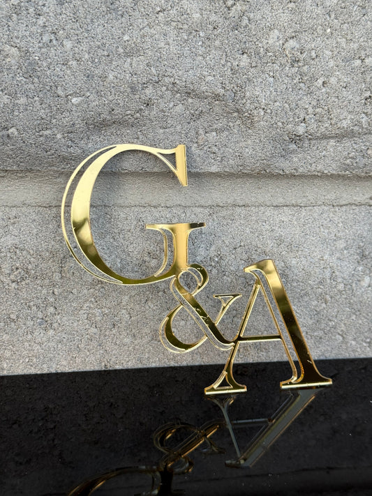 Initiales gâteau de mariage #4