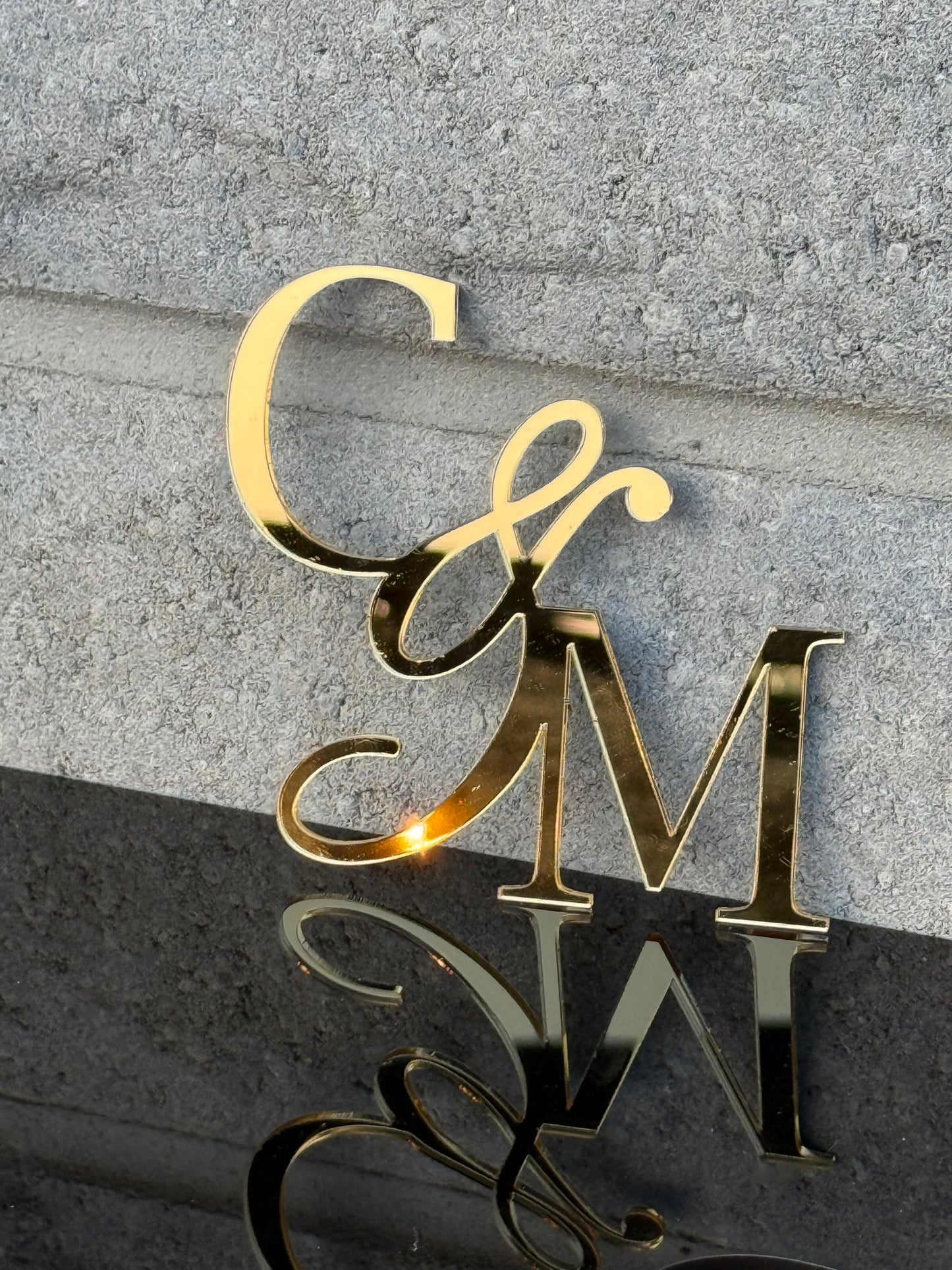 Initiales gâteau de mariage #3