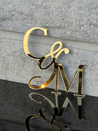 Initiales gâteau de mariage #3