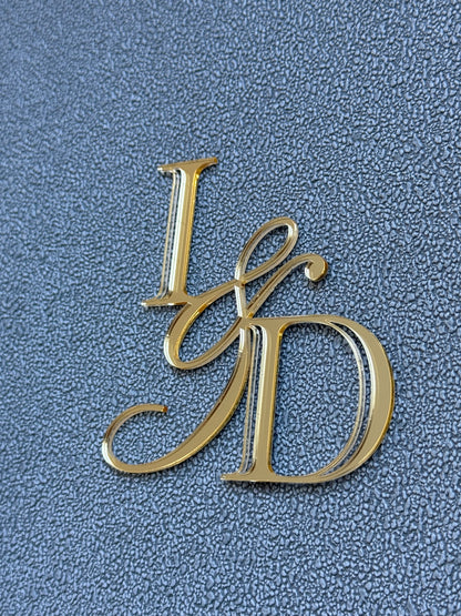 Initiales gâteau de mariage #5