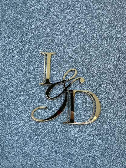 Initiales gâteau de mariage #5