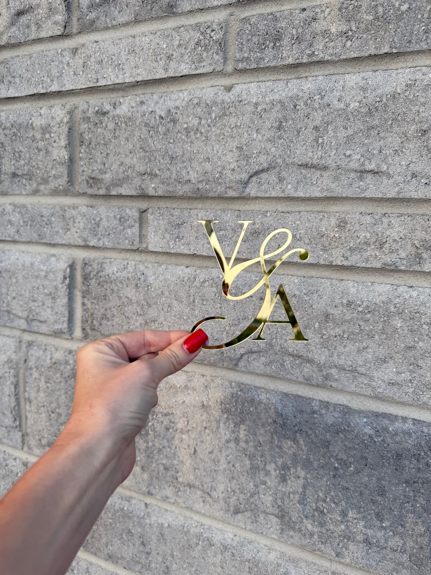 Initiales gâteau de mariage #1