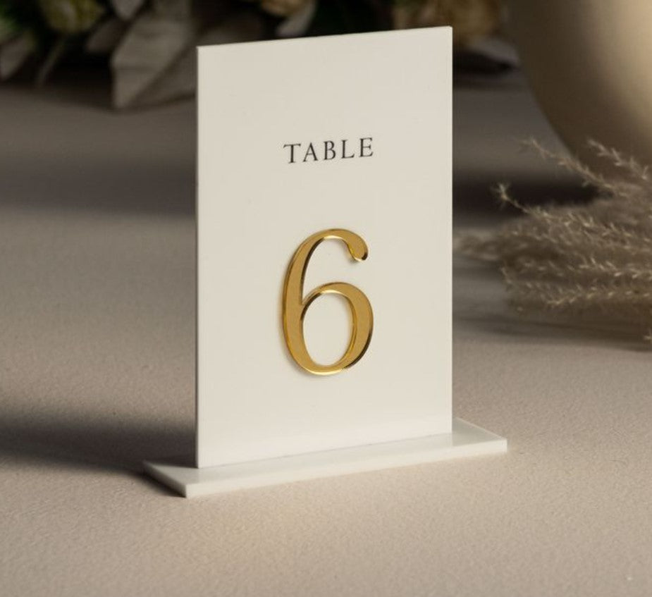 Numéro de table ' MODERNA BLANC '