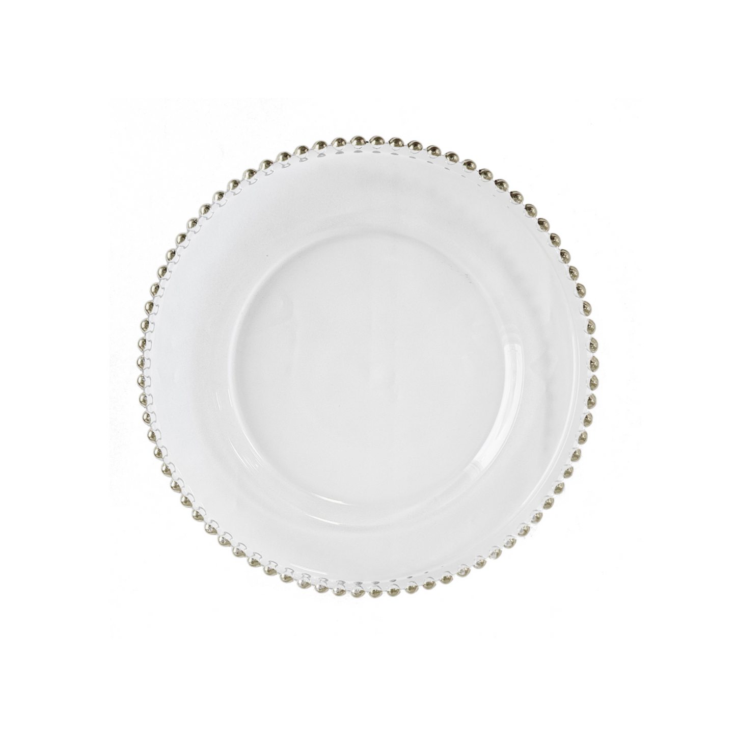 Sous-assiettes avec perles argent