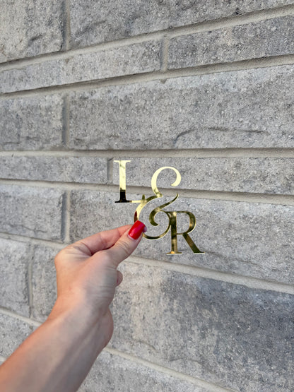 Initiales gâteau de mariage #2