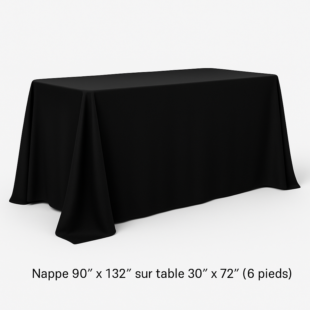 Nappe noir 90''  x 132''