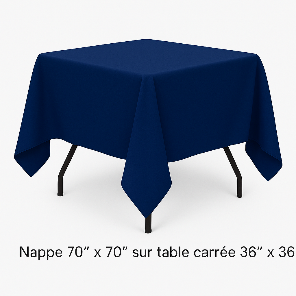 Nappe bleu marine 70'' x 70''