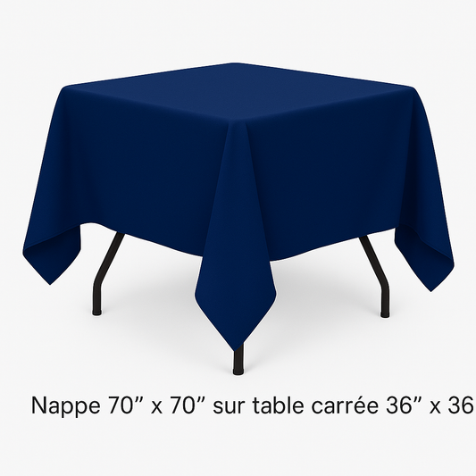 Nappe bleu marine 70'' x 70''