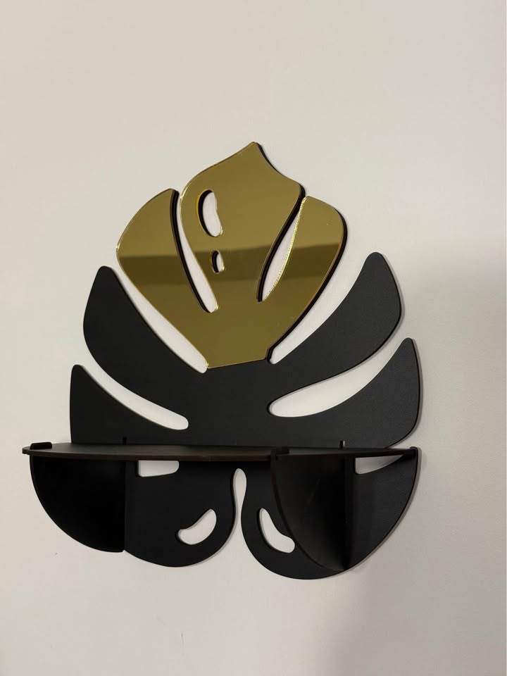 Étagère murale Monstera Or Mirroir